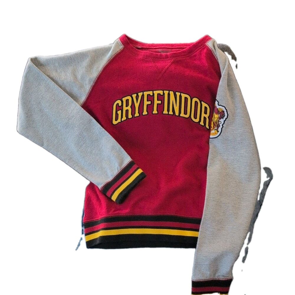 Universal Studios Harry Potter Gryffindor Kids L Pullover Fleece Crew Sweatshirt